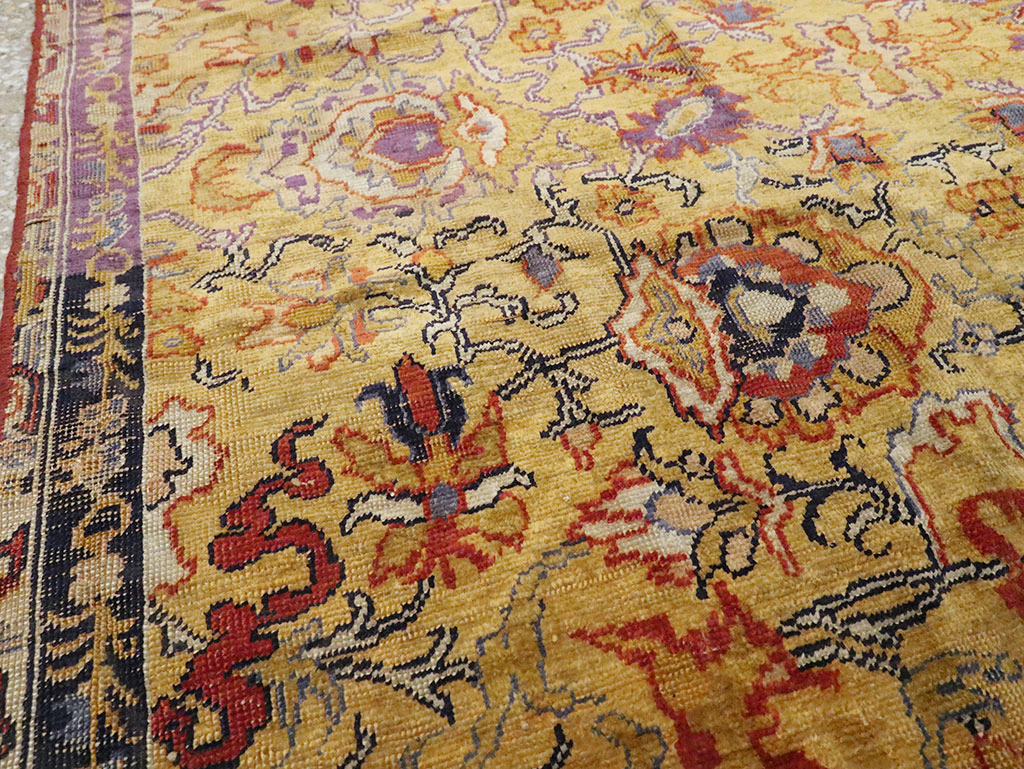 Antique Kayseri Silk Carpet, No.9100 - Staging