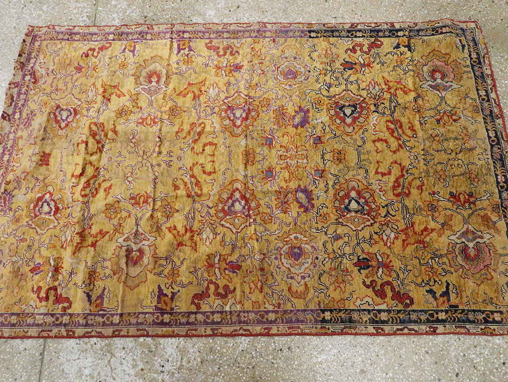 Antique Kayseri Silk Carpet, No.9100 - Staging