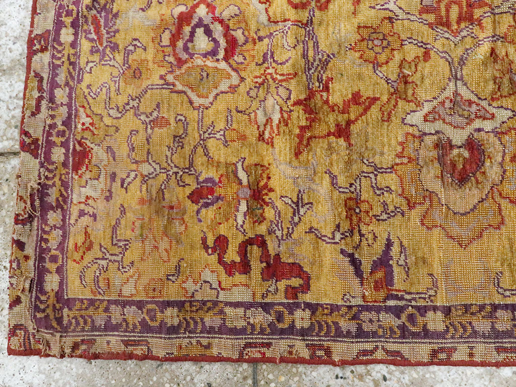 Antique Kayseri Silk Carpet, No.9100 - Staging