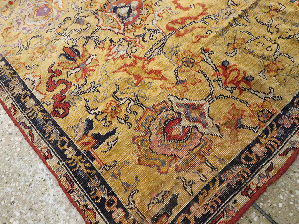 Antique Kayseri Silk Carpet, No.9100 - Staging