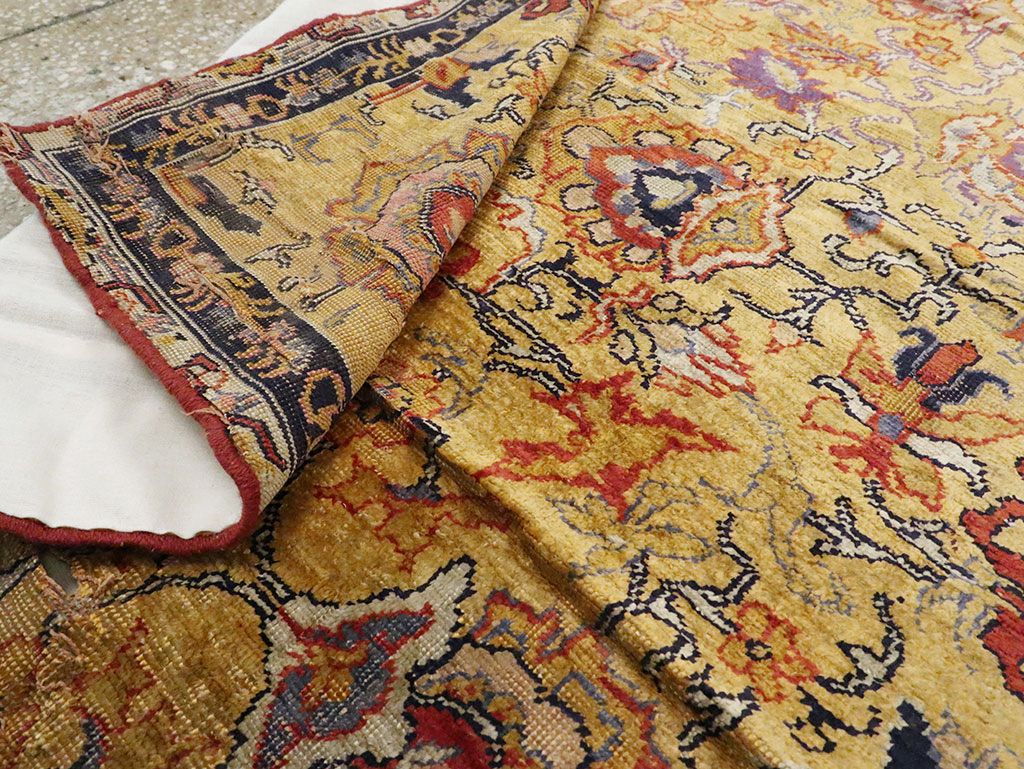 Antique Kayseri Silk Carpet, No.9100 - Staging