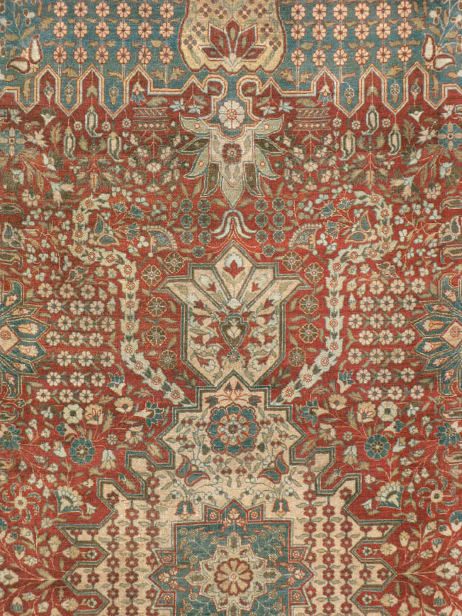 Antique Persian Tabriz Carpet, No.9117 - Staging