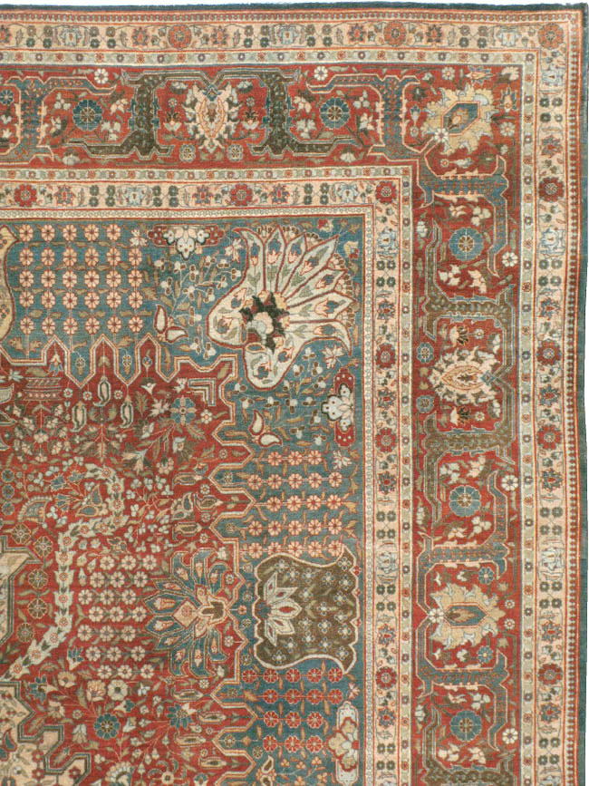 Antique Persian Tabriz Carpet, No.9117 - Staging