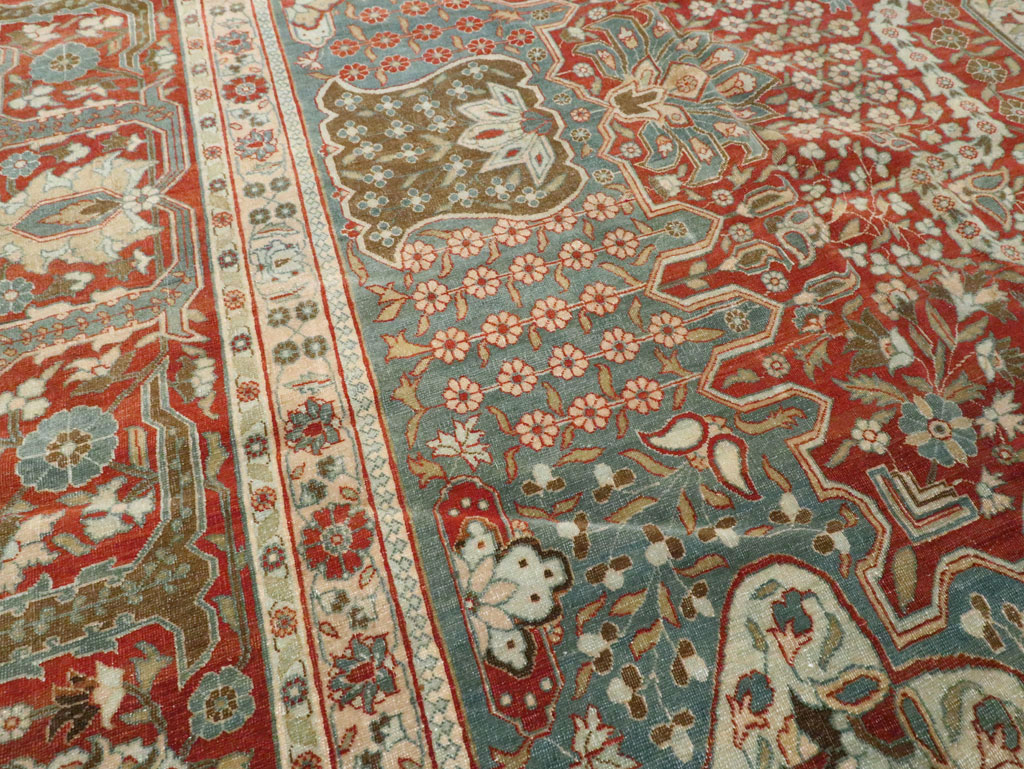 Antique Persian Tabriz Carpet, No.9117 - Staging
