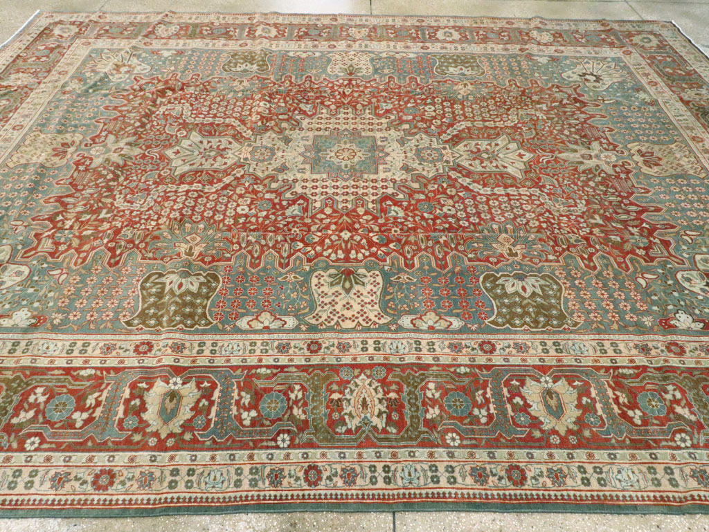 Antique Persian Tabriz Carpet, No.9117 - Staging