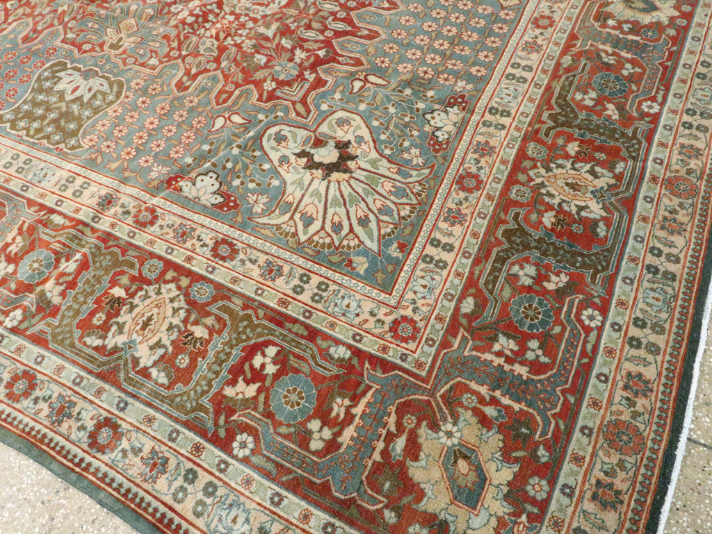 Antique Persian Tabriz Carpet, No.9117 - Staging