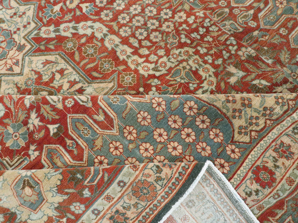 Antique Persian Tabriz Carpet, No.9117 - Staging