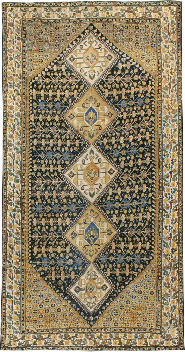 Antique Persian Shiraz Gallery Carpet, No.9147 - Staging