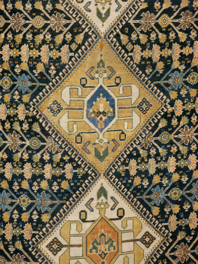 Antique Persian Shiraz Gallery Carpet, No.9147 - Staging