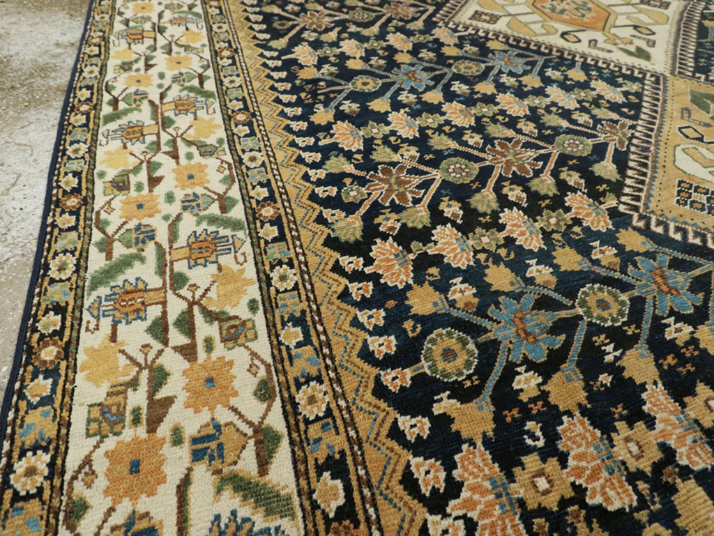 Antique Persian Shiraz Gallery Carpet, No.9147 - Staging
