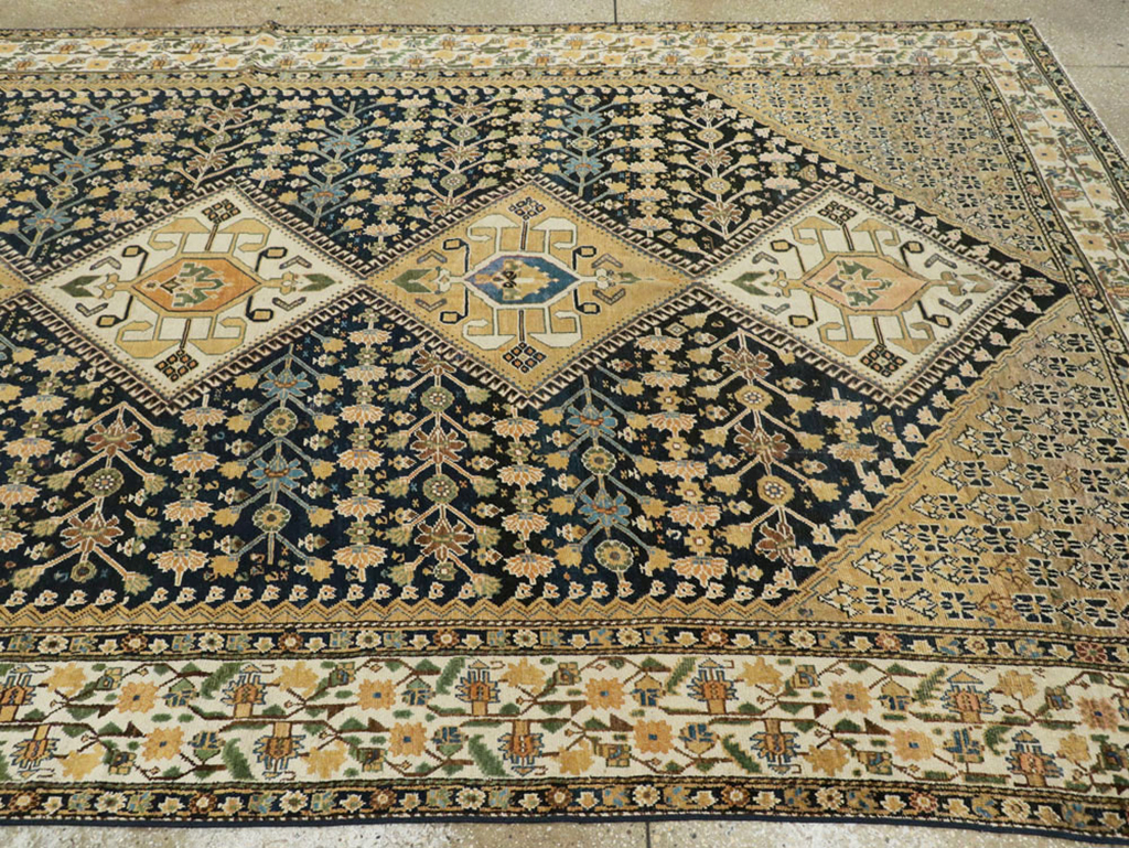 Antique Persian Shiraz Gallery Carpet, No.9147 - Staging