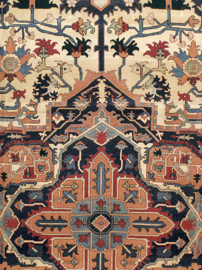 Vintage Persian Heriz Oversize Carpet, No.9162 - Staging