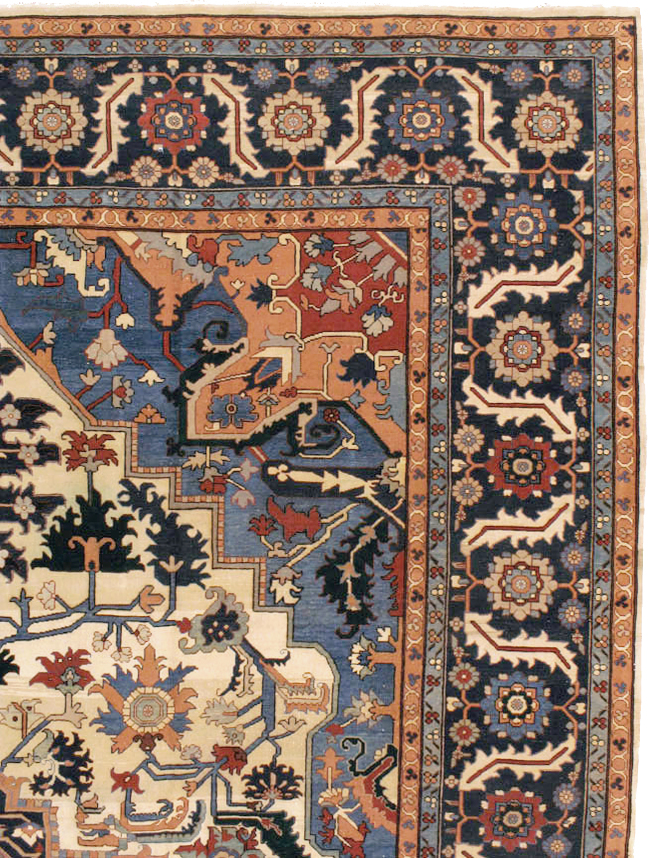 Vintage Persian Heriz Oversize Carpet, No.9162 - Staging