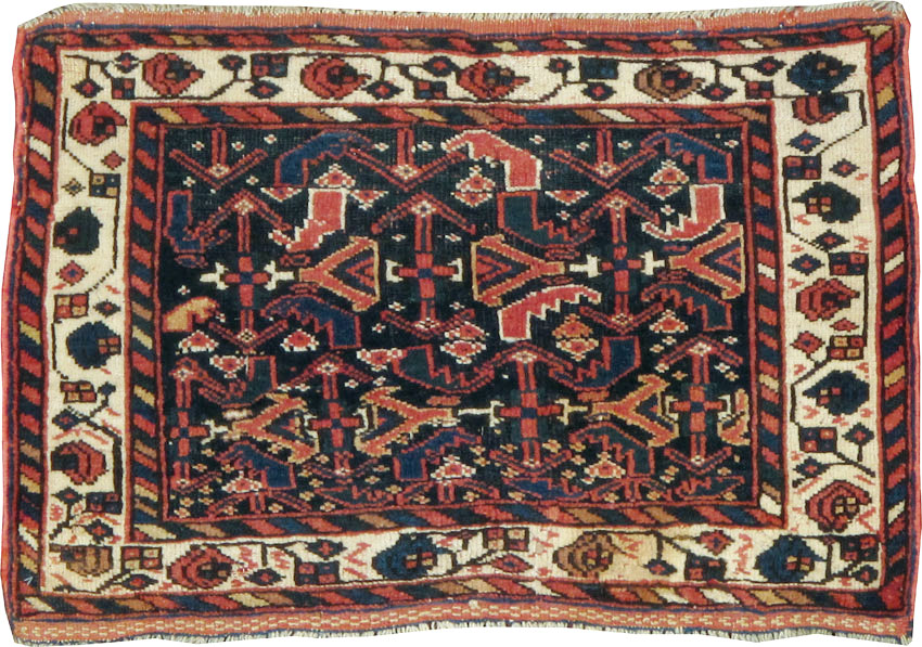 Antique Persian Afshar Rug, No.9178 - Staging