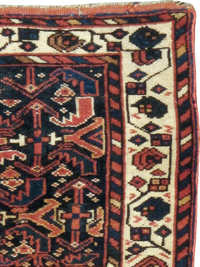 Antique Persian Afshar Rug, No.9178 - Staging