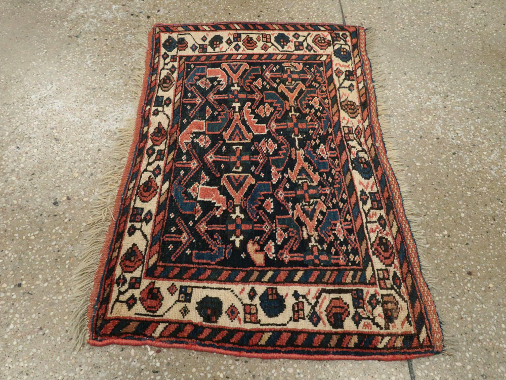 Antique Persian Afshar Rug, No.9178 - Staging