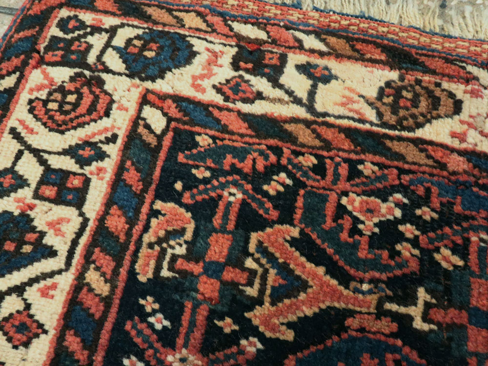 Antique Persian Afshar Rug, No.9178 - Staging