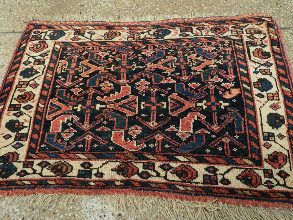 Antique Persian Afshar Rug, No.9178 - Staging
