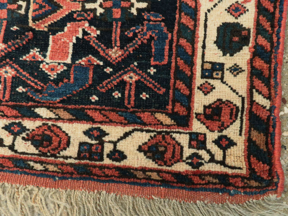 Antique Persian Afshar Rug, No.9178 - Staging