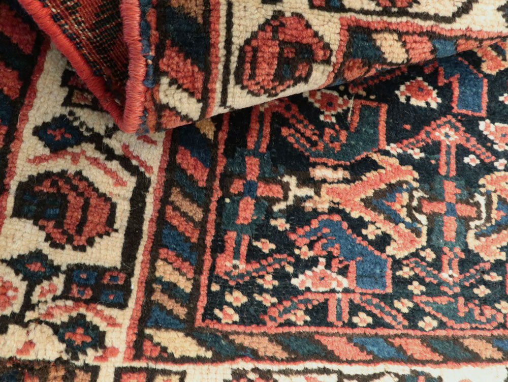 Antique Persian Afshar Rug, No.9178 - Staging