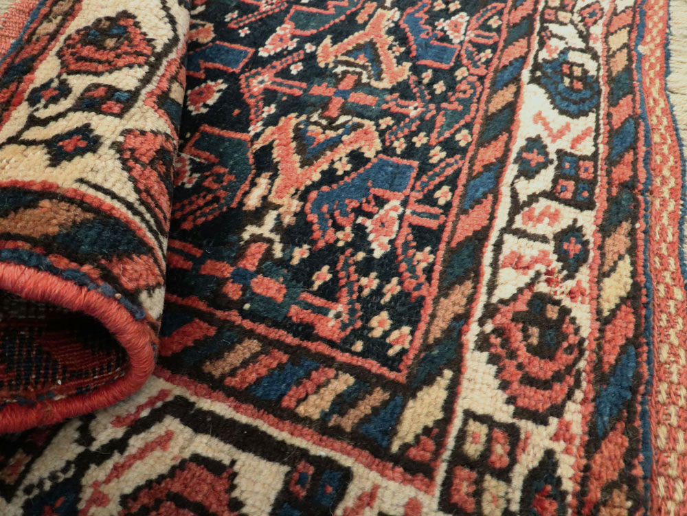 Antique Persian Afshar Rug, No.9178 - Staging