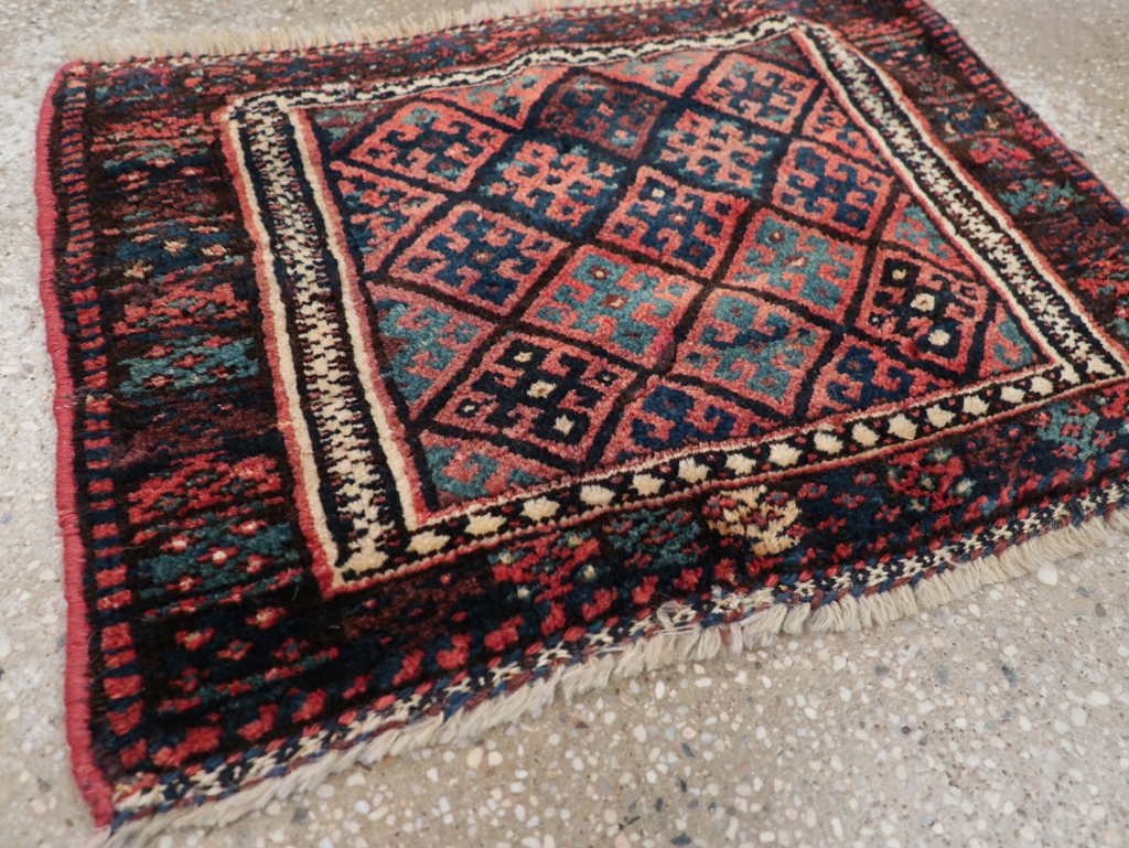 Vintage Persian Kurdish Rug, No.9179 - Staging