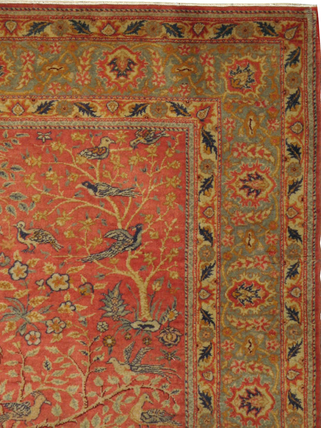 Antique Turkish Sivas Pictorial Rug, No.9222 - Staging