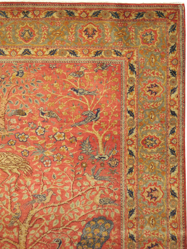 Antique Turkish Sivas Pictorial Rug, No.9222 - Staging