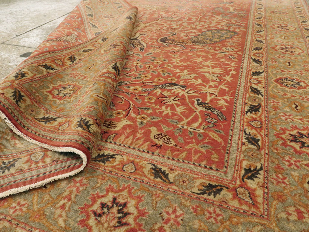 Antique Turkish Sivas Pictorial Rug, No.9222 - Staging