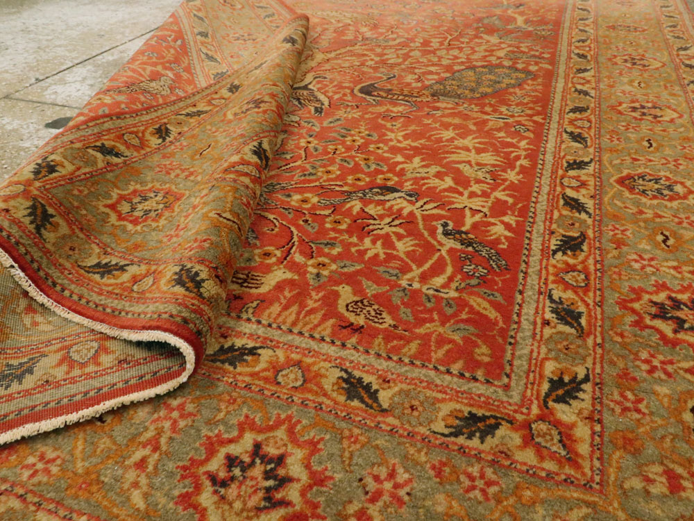 Antique Turkish Sivas Pictorial Rug, No.9222 - Staging