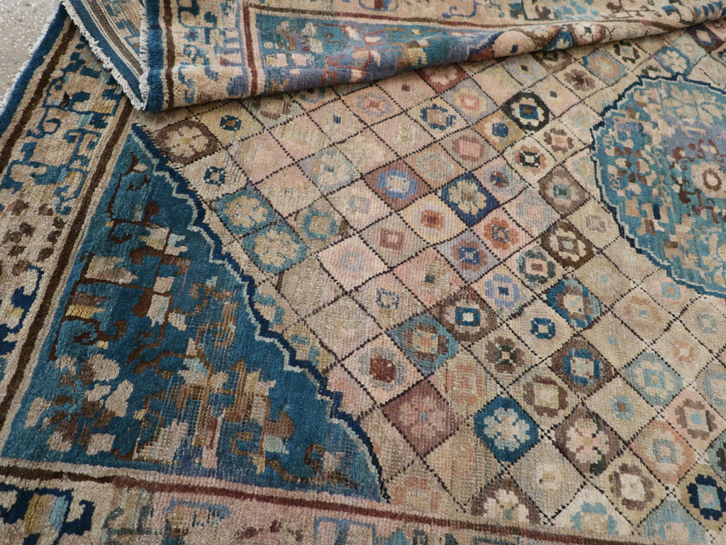 Antique Chinese Ningxia Accent Rug, No.9227 - Staging