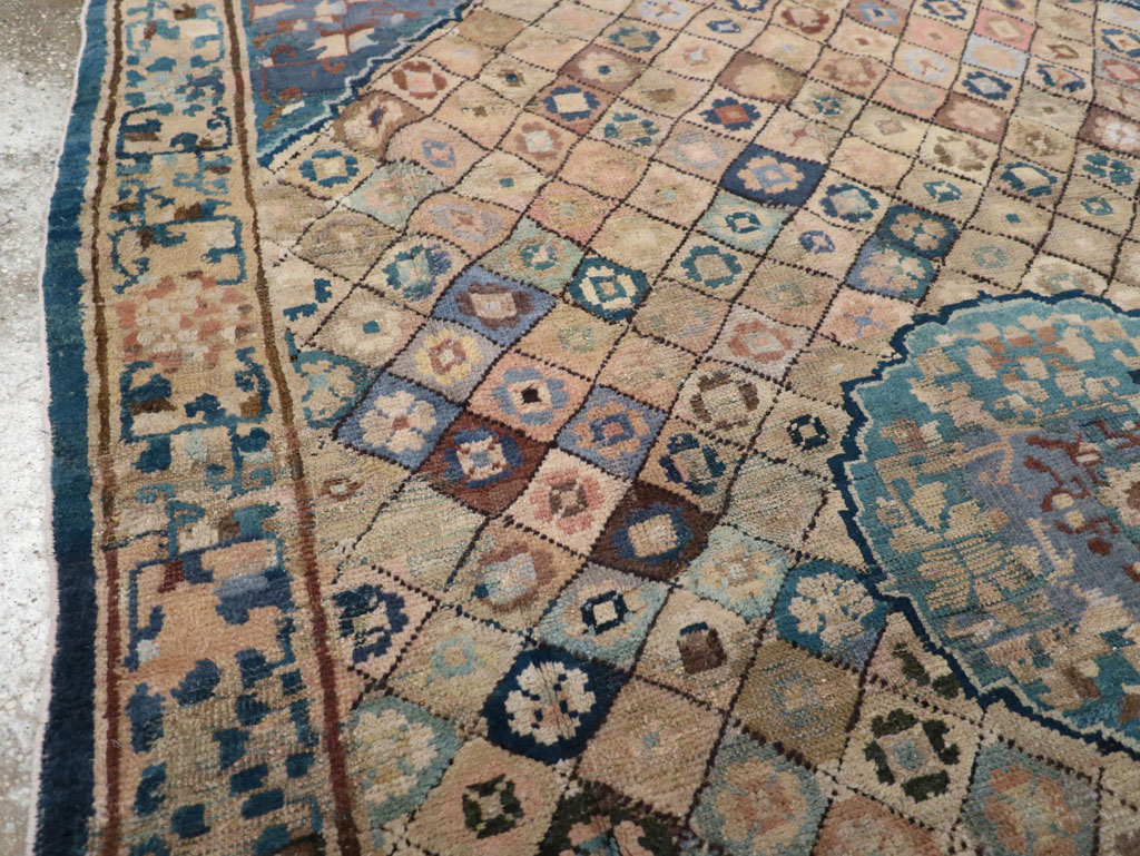 Antique Chinese Ningxia Accent Rug, No.9227 - Staging