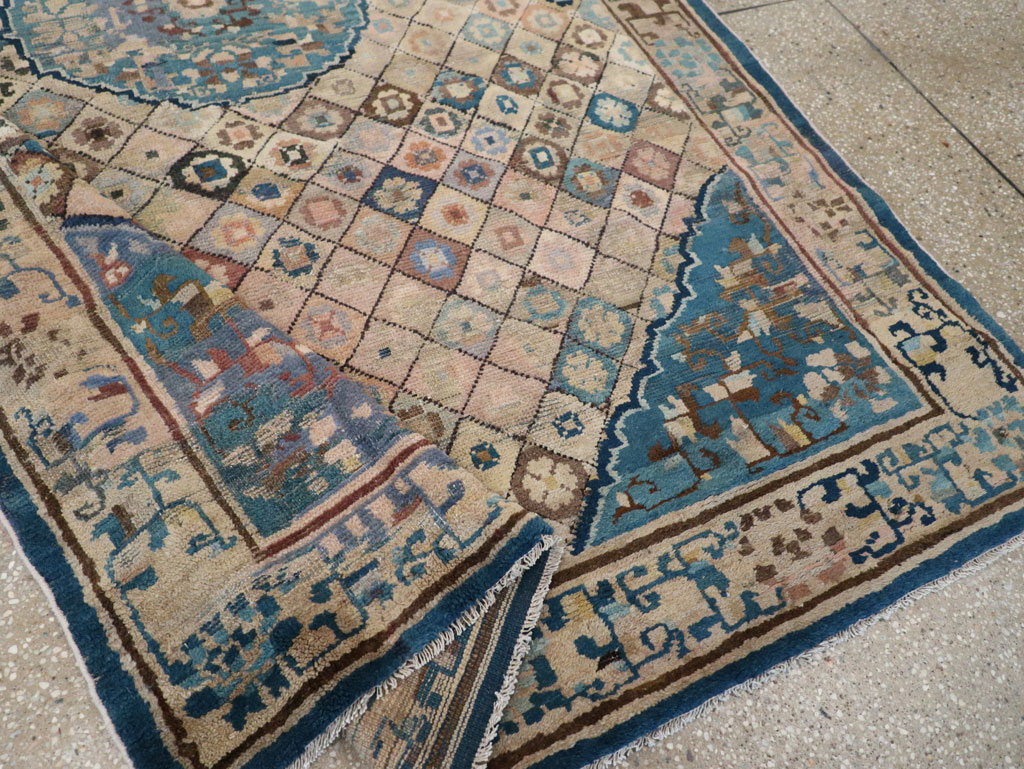 Antique Chinese Ningxia Accent Rug, No.9227 - Staging