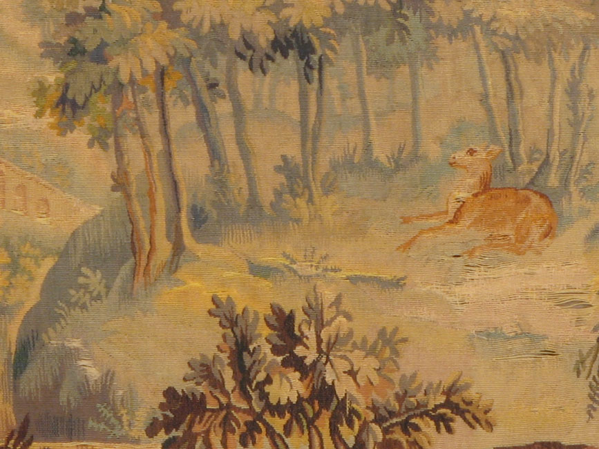 Antique French Tapestry, No.9229 - Staging