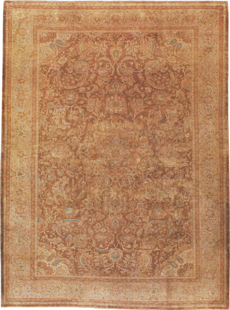Vintage Persian Kashan Carpet, No.9231 - Staging