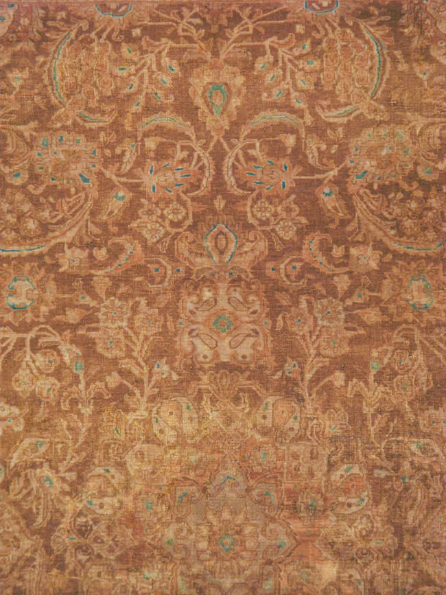 Vintage Persian Kashan Carpet, No.9231 - Staging