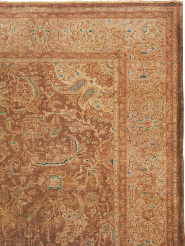 Vintage Persian Kashan Carpet, No.9231 - Staging
