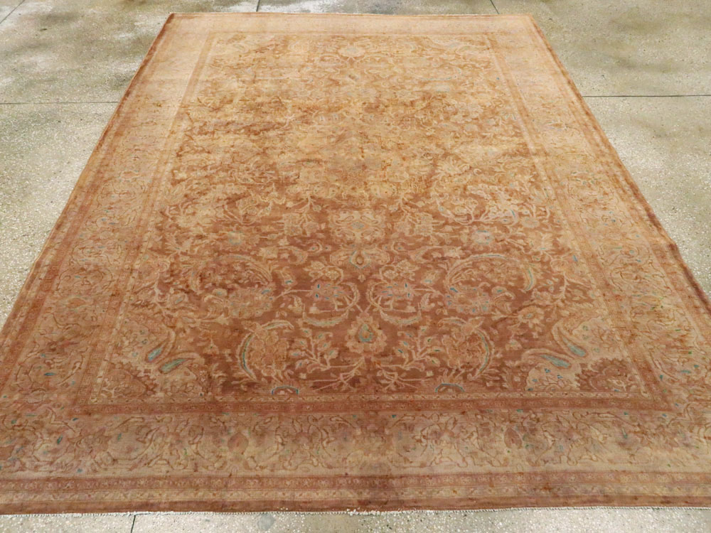 Vintage Persian Kashan Carpet, No.9231 - Staging