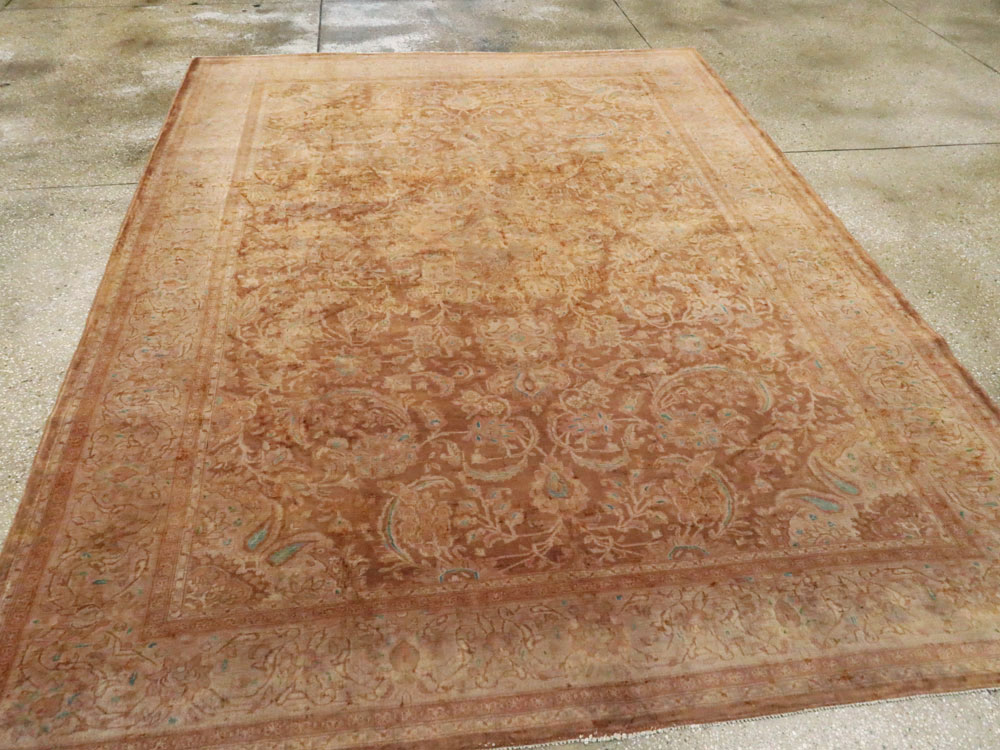 Vintage Persian Kashan Carpet, No.9231 - Staging