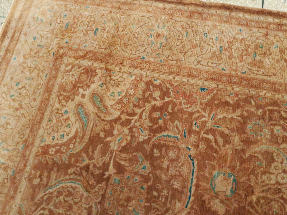 Vintage Persian Kashan Carpet, No.9231 - Staging