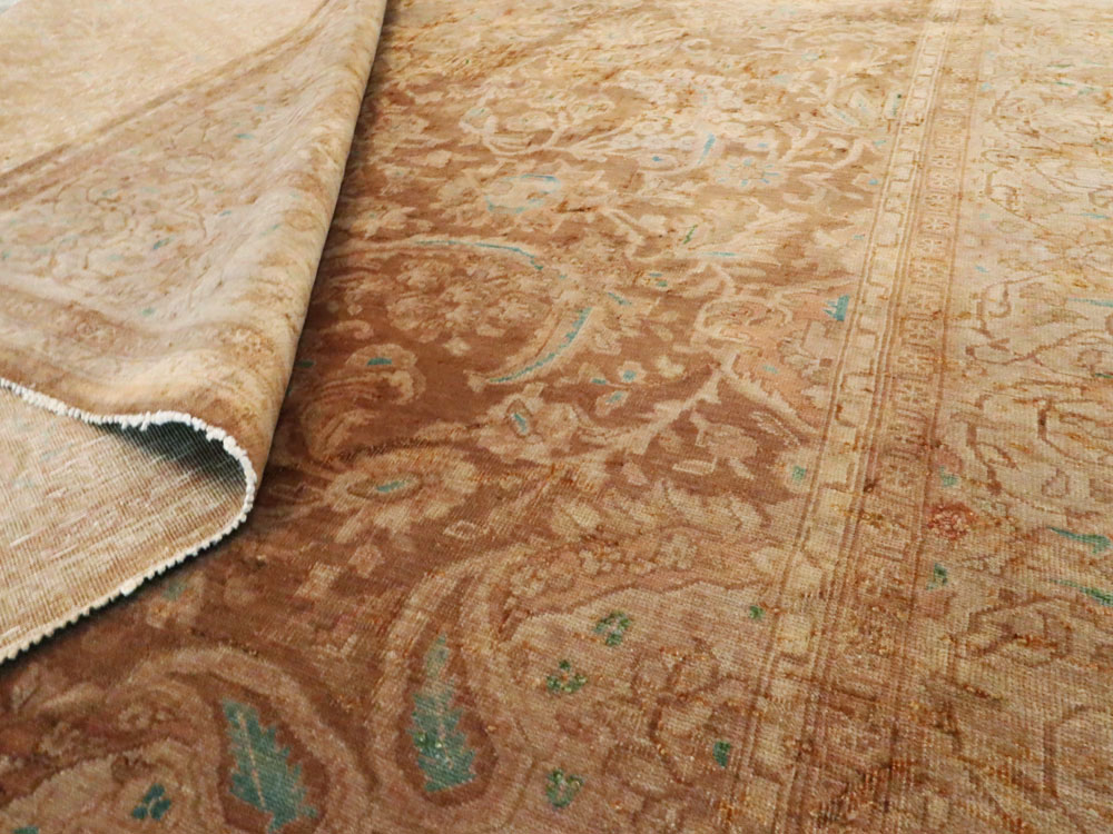 Vintage Persian Kashan Carpet, No.9231 - Staging