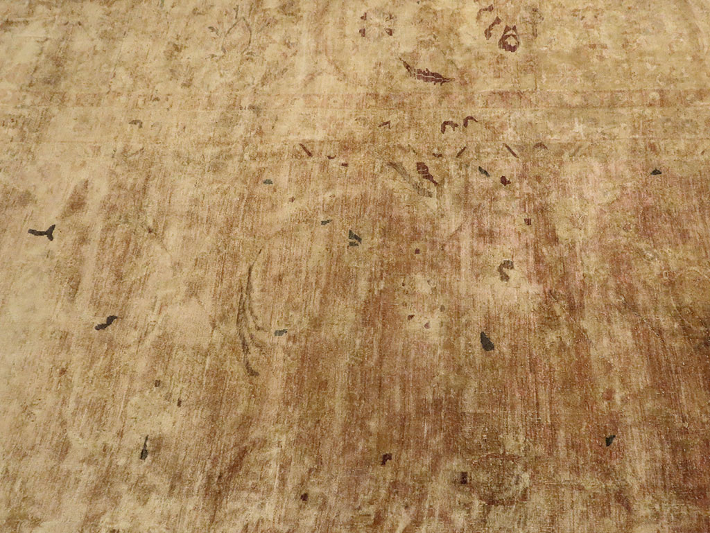 Antique Persian Kashan Rug, No.9236 - Staging