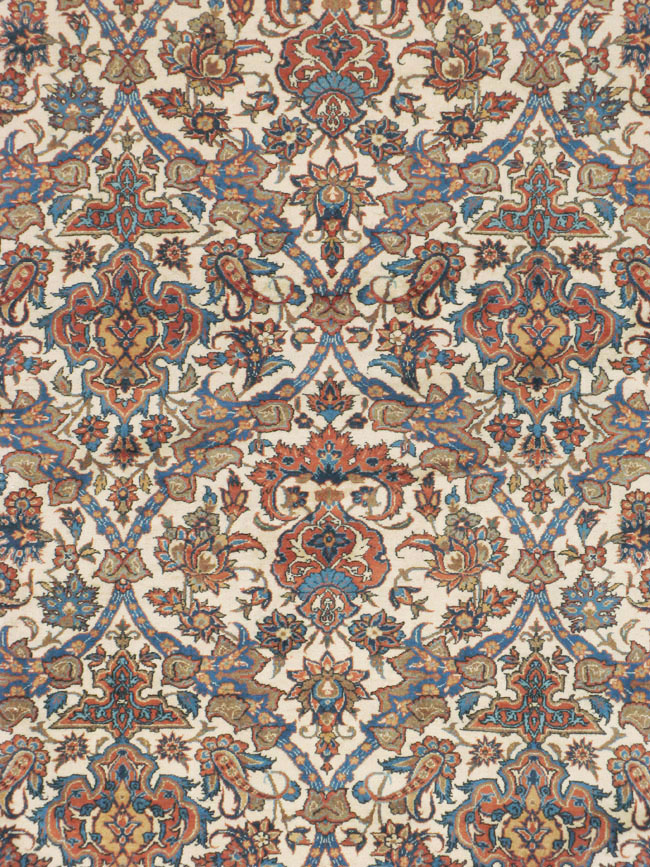 Vintage Persian Isfahan Carpet, No.9238 - Staging