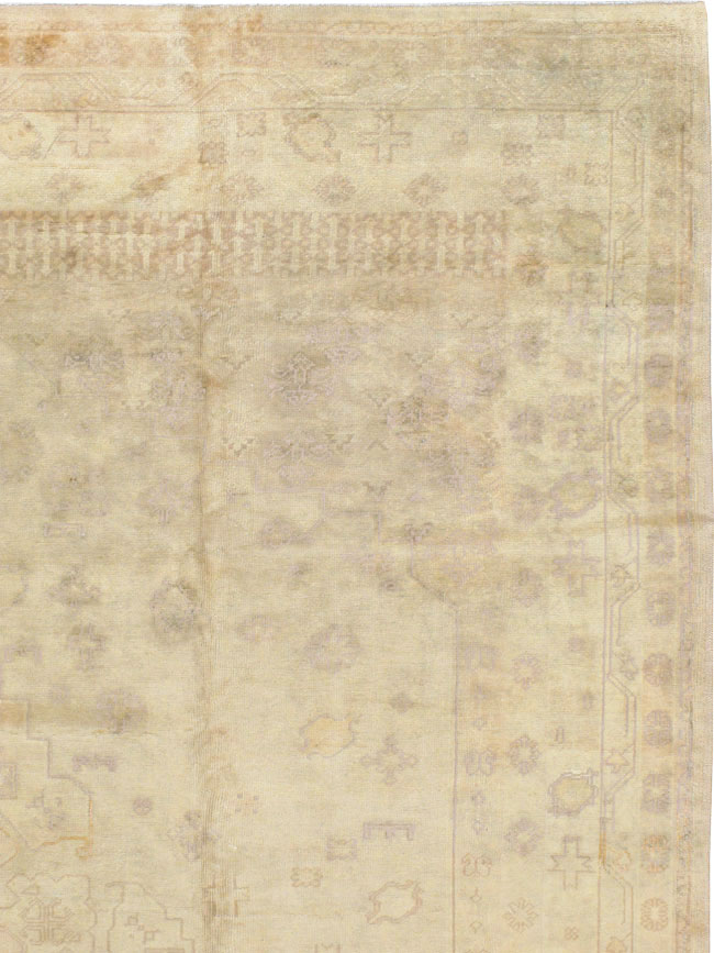 Antique Turkish Oushak Carpet, No.9277 - Staging