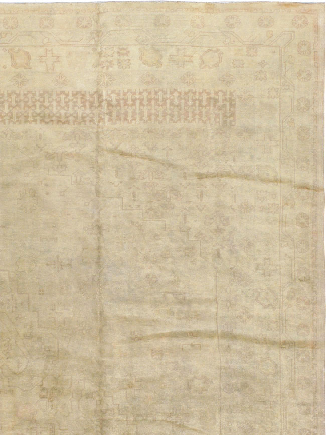 Antique Turkish Oushak Carpet, No.9277 - Staging