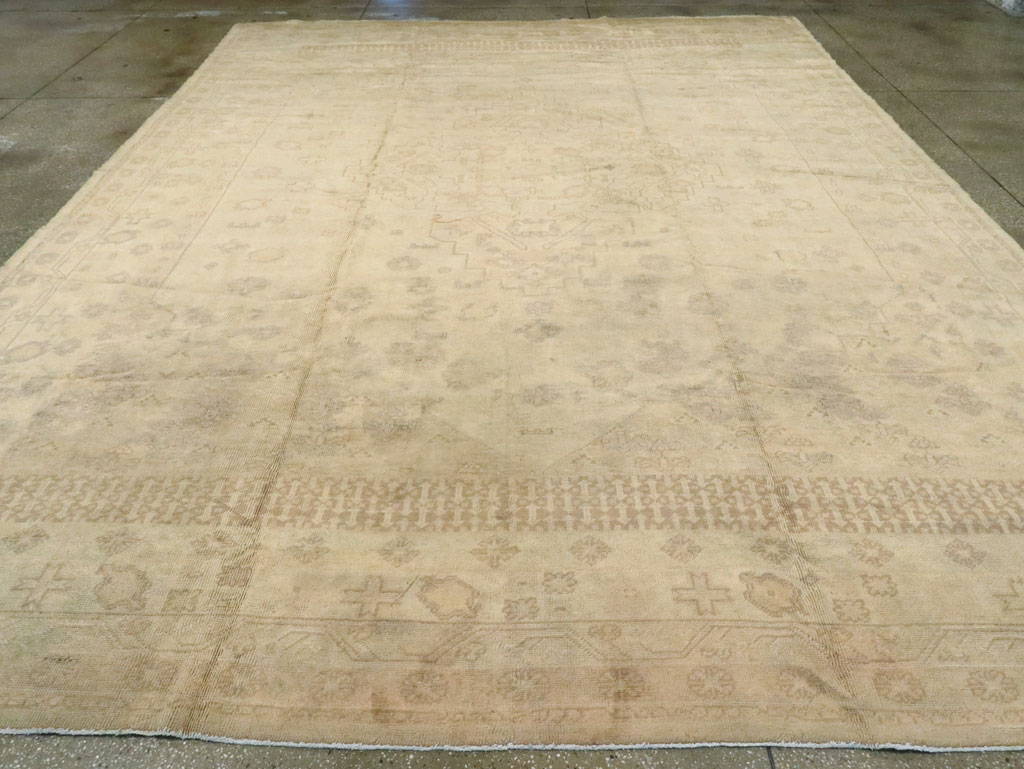 Antique Turkish Oushak Carpet, No.9277 - Staging