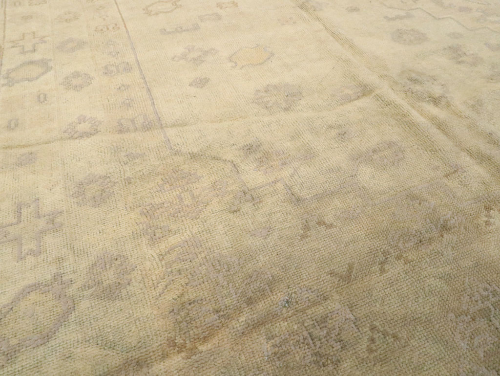 Antique Turkish Oushak Carpet, No.9277 - Staging