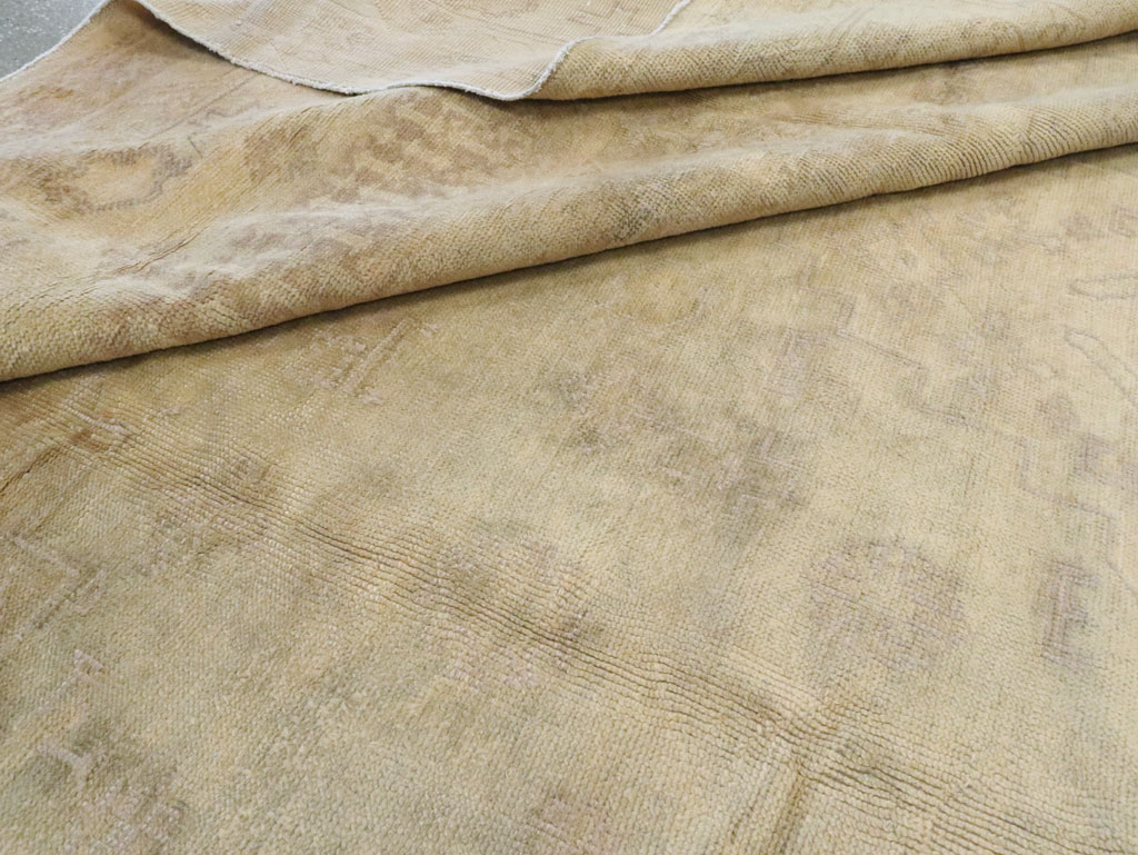 Antique Turkish Oushak Carpet, No.9277 - Staging