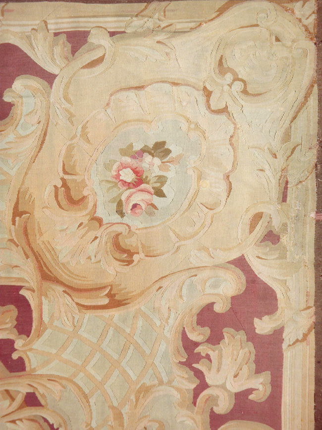 Antique French Aubusson Oversize Carpet, No.9281 - Staging