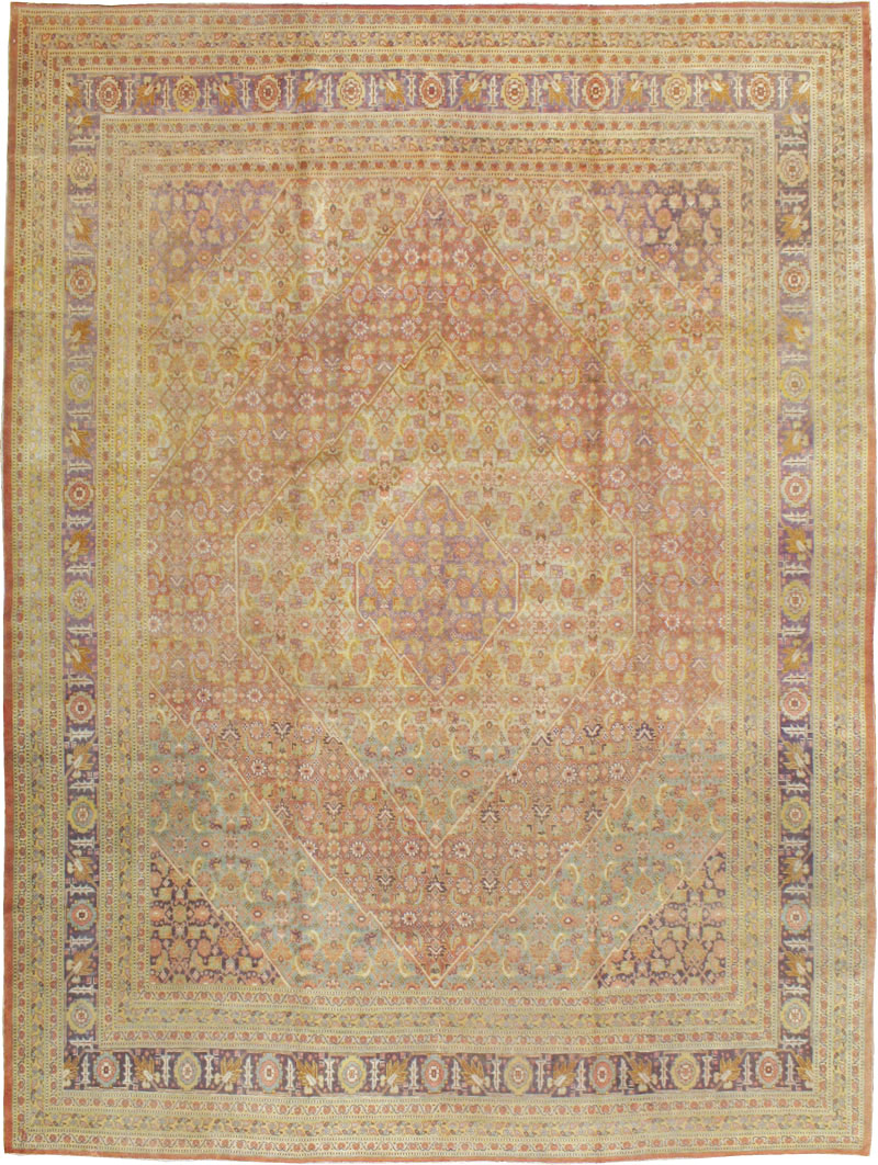 Antique Persian Tabriz Carpet, No.9284 - Staging